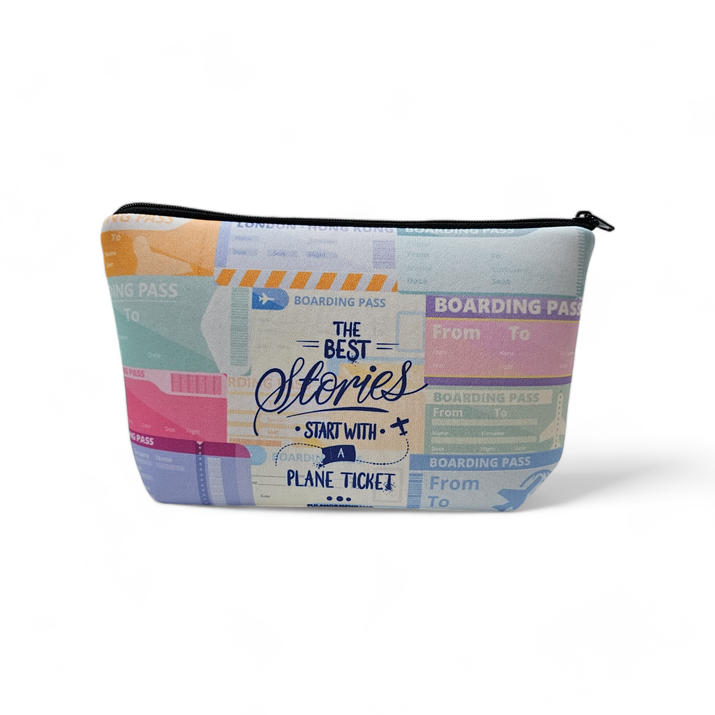 CARTUCHERA SIMPLE SIMIL NEOPREN / NECESER - BOARDING PASS